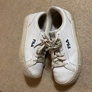 White Fila tennis shoes size 9